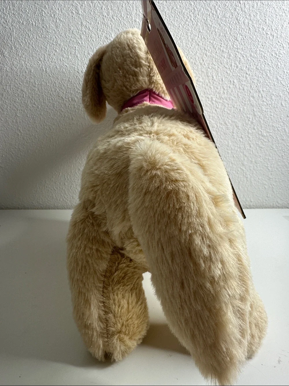 Paris Hilton Plush Dog with Pink Bandana - Cream Fur